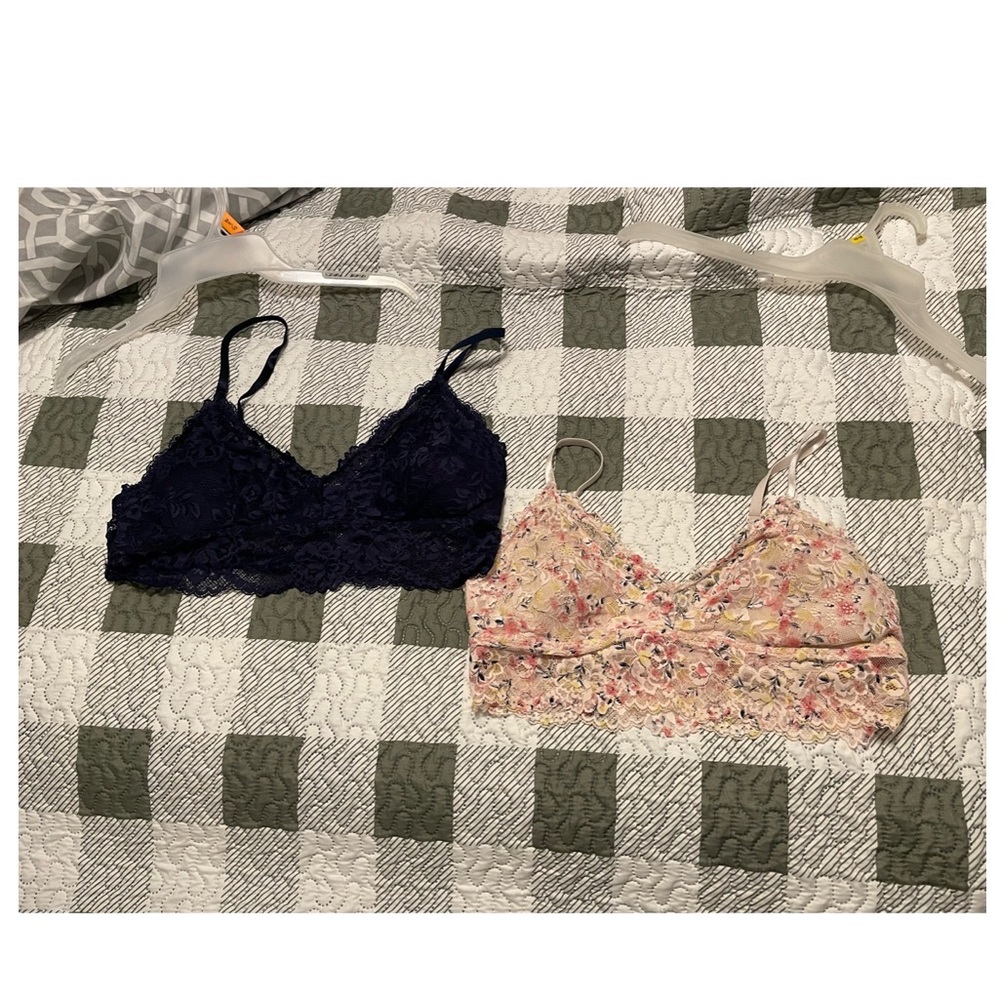 A set of bralettes